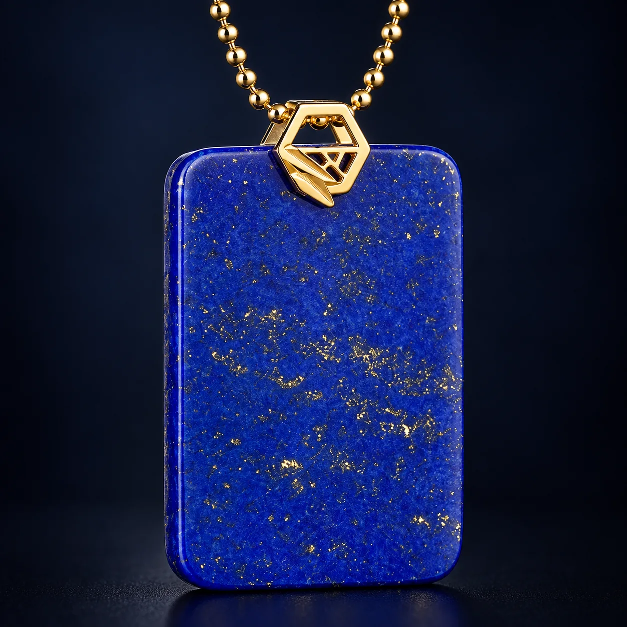 Lapis Lazuli Peace Plaque Necklace