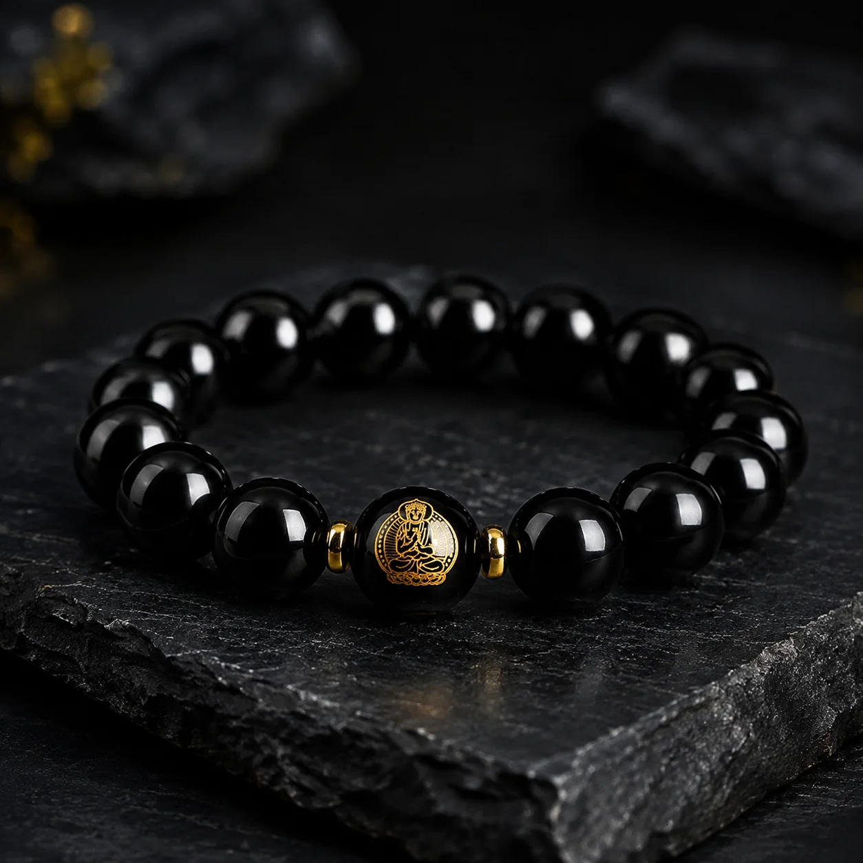 Black Obsidian Chinese Zodiac Bracelet